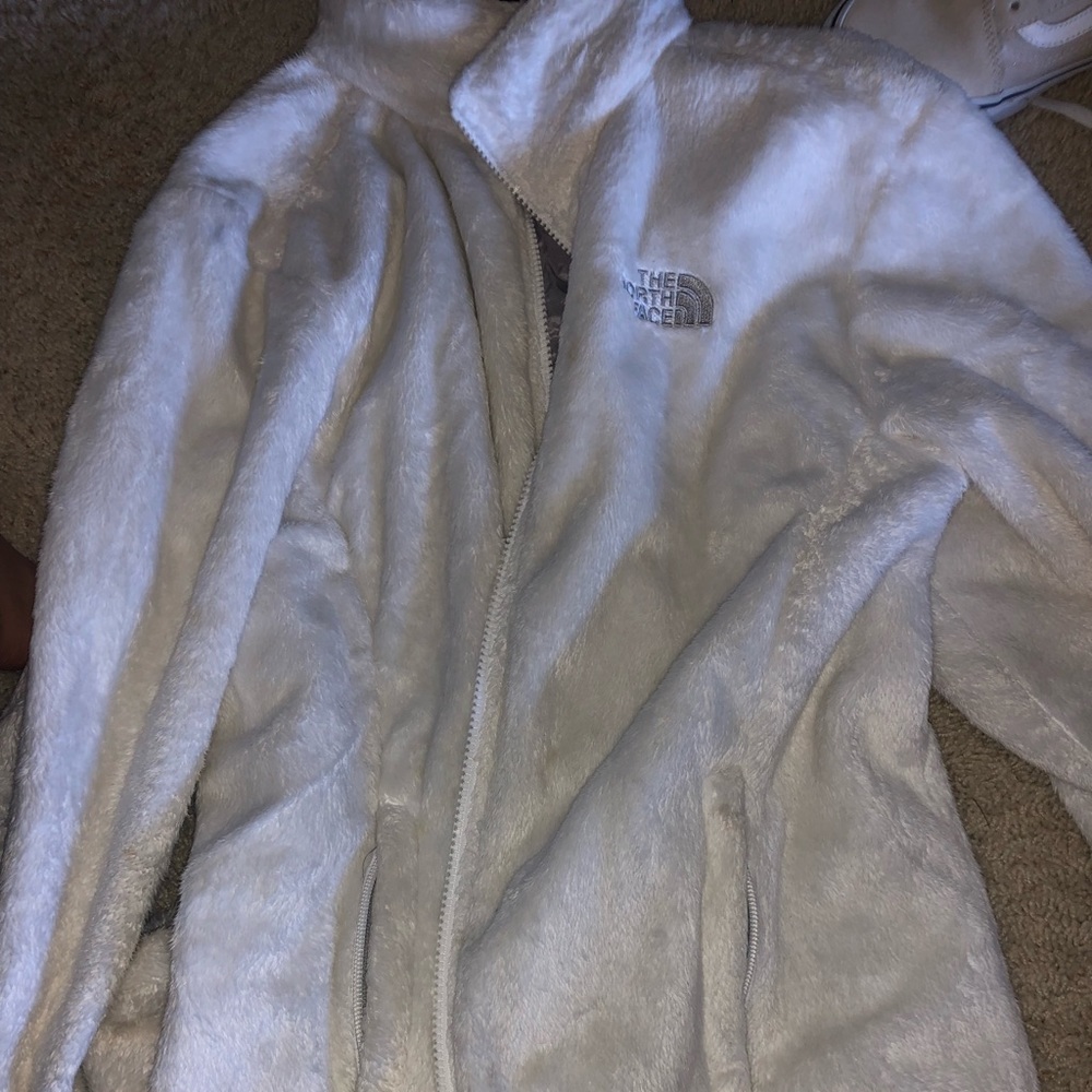 White Fuzzy North Face Fleece